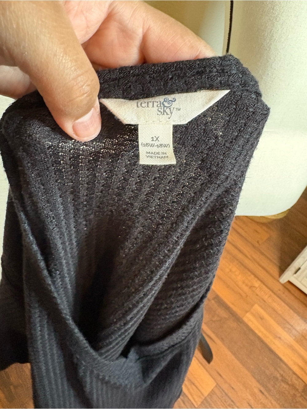 Terra & Sky Black V-Neck Peplum - Picture 4 of 4